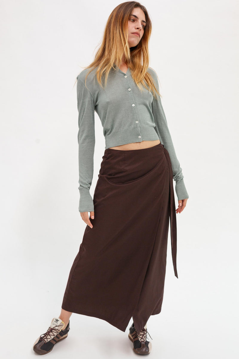 Gia Cotton Wrap Skirt