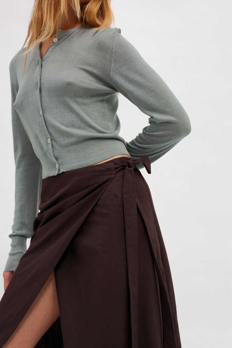 Gia Cotton Wrap Skirt