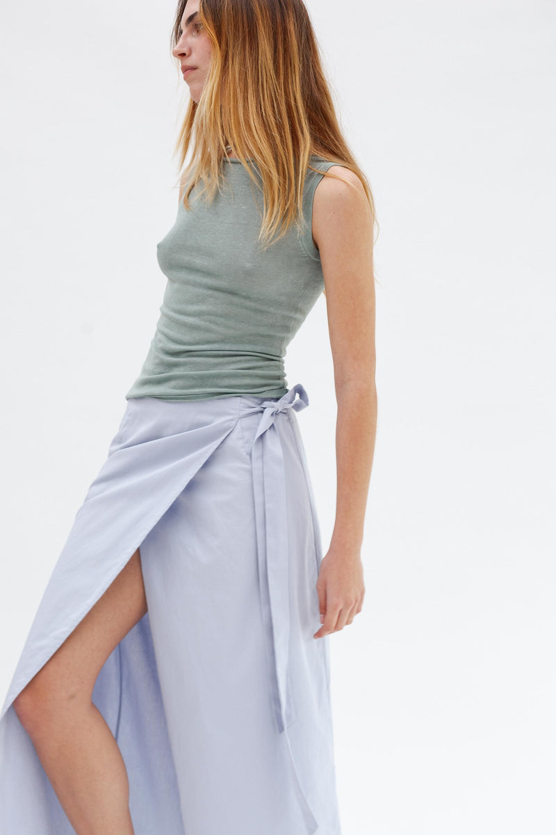 Gia Cotton Wrap Skirt