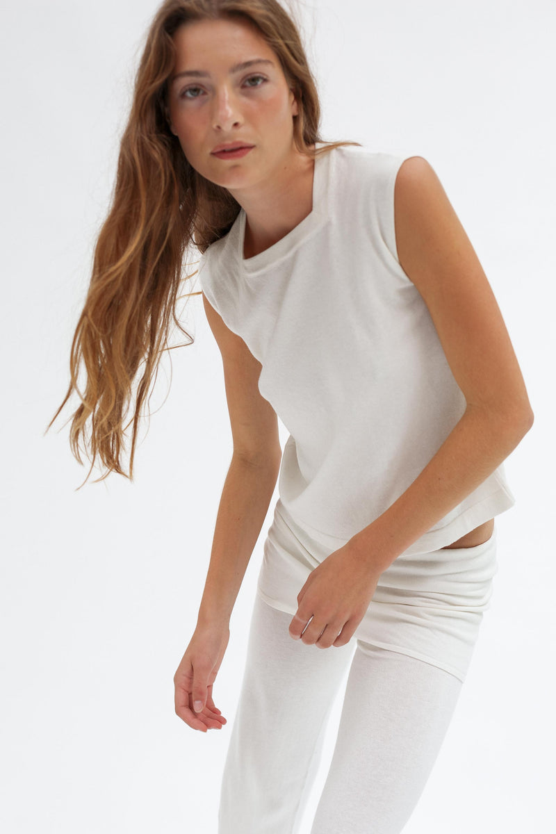 Quad Cotton Silk Cashmere Top