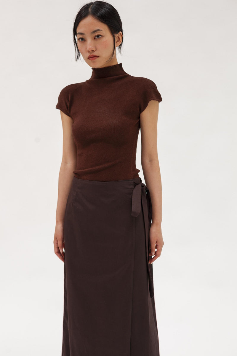 Gia Cotton Wrap Skirt