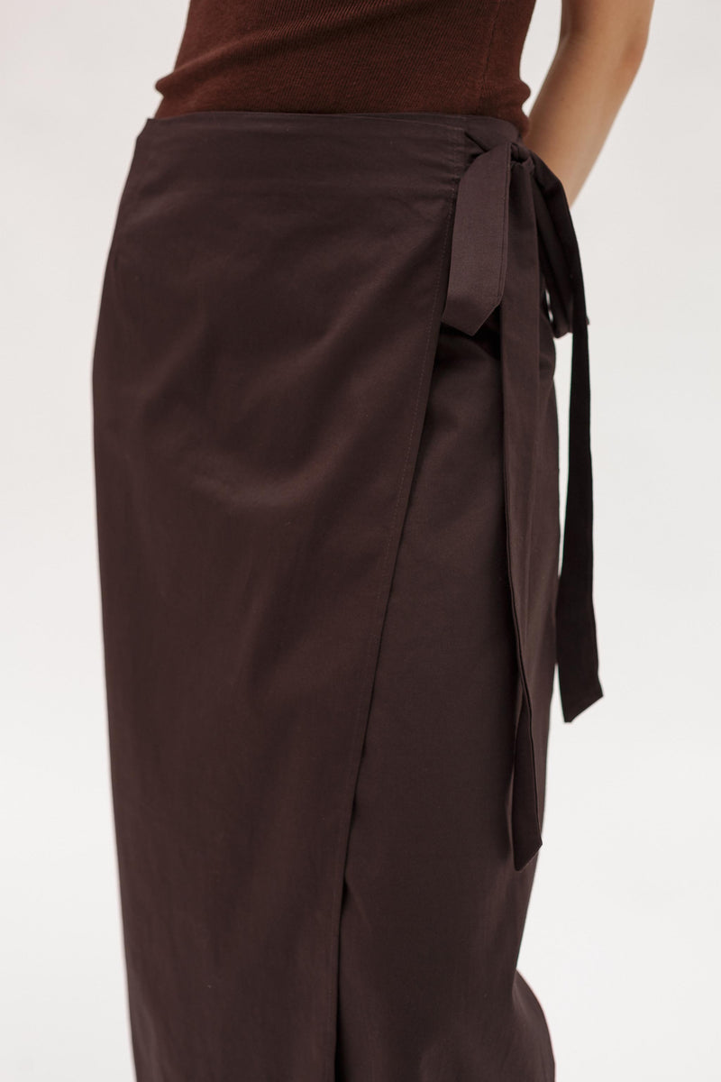 Gia Cotton Wrap Skirt