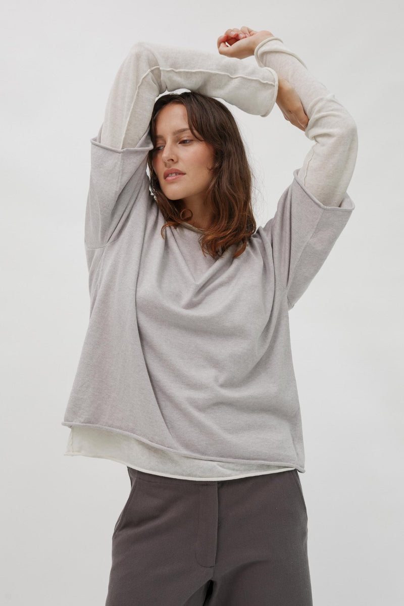 BB Cotton Silk Cashmere Top - Short Sleeve - Wixii