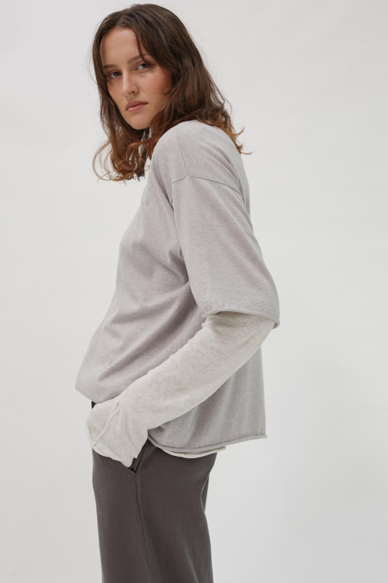 BB Cotton Silk Cashmere Top - Short Sleeve - Wixii