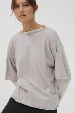 BB Cotton Silk Cashmere Top - Short Sleeve - Wixii